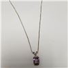 Image 2 : Silver Amethyst Necklace (~Size 0) (~length 0 inches), Suggested Retail Value $120