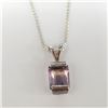 Image 3 : Silver Amethyst Necklace (~Size 0) (~length 0 inches), Suggested Retail Value $120