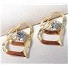 Image 1 : 10K Yellow Gold Diamond(0.2ct) Earrings (~Size 0) (~length 0 inches), Suggested Retail Value $600