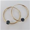 Image 1 : 14K Yellow Gold Sapphire(0.15ct) Earrings (~Size 0) (~length 0 inches), Made in Canada, Suggested Re