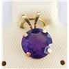 Image 1 : 10K Yellow Gold Amethyst Pendant (~Size 0) (~length 0 inches), Made in Canada, Suggested Retail Valu