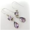 Image 1 : Silver Amethyst Earrings (~Size 0) (~length 0 inches)
