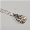 Image 2 : Silver Freshwater Pearl Cubic Zirconia Necklace (~Size 0) (~length 16 inches), Suggested Retail Valu