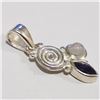 Image 2 : Silver Moonstone Iolite Pendant (~Size 0) (~length 0 inches), Suggested Retail Value $100