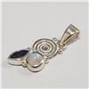 Image 3 : Silver Moonstone Iolite Pendant (~Size 0) (~length 0 inches), Suggested Retail Value $100
