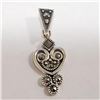 Image 1 : Silver Marcasite Pendant (~Size 0) (~length 0 inches), Suggested Retail Value $100