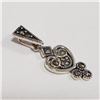 Image 2 : Silver Marcasite Pendant (~Size 0) (~length 0 inches), Suggested Retail Value $100