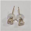 Image 2 : 14K Yellow Gold Cubic Zirconia Earrings (~Size 0) (~length 0 inches), Suggested Retail Value $200