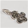 Image 2 : Silver Marcasite Pendant (~Size 0) (~length 0 inches), Suggested Retail Value $100