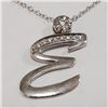 Image 1 : Silver Cubic Zirconia Necklace (~Size 0) (~length 19 inches), Suggested Retail Value $100