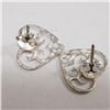 Image 2 : Silver Heart Shaped Earrings (~Size 0) (~length 0 inches), Suggested Retail Value $100