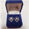 Image 4 : Silver Heart Shaped Earrings (~Size 0) (~length 0 inches), Suggested Retail Value $100