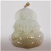 Image 1 : 14K Yellow Gold Jadeite Pendant (~Size 0) (~length 0 inches), Suggested Retail Value $400