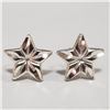 Image 1 : Silver Star Shaped Earrings (~Size 0) (~length 0 inches), Suggested Retail Value $100