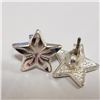 Image 2 : Silver Star Shaped Earrings (~Size 0) (~length 0 inches), Suggested Retail Value $100