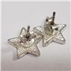 Image 3 : Silver Star Shaped Earrings (~Size 0) (~length 0 inches), Suggested Retail Value $100
