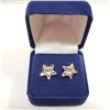 Image 4 : Silver Star Shaped Earrings (~Size 0) (~length 0 inches), Suggested Retail Value $100