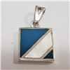 Image 1 : Silver Mother Of Pearl Pendant (~Size 0) (~length 0 inches) (~weight 4.8g), Suggested Retail Value $