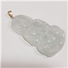 Image 2 : 14K Yellow Gold Jadeite Pendant (~Size 0) (~length 0 inches), Suggested Retail Value $400