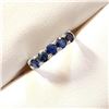Image 3 : Silver Sapphire Ring (~Size 7)(Ring is resizable for $40), Suggested Retail Value $150