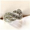 Image 1 : Silver Marcasite Ring (~Size 6.75)(Ring is resizable for $40), Suggested Retail Value $100