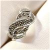 Image 3 : Silver Marcasite Ring (~Size 6.75)(Ring is resizable for $40), Suggested Retail Value $100