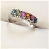 Image 2 : Silver Fancy Color Sapphire Ring (~Size 6.5)(Ring is resizable for $40), Suggested Retail Value $200