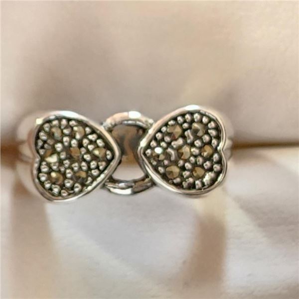 Silver Marcasite Ring (~Size 6.5)(Ring is resizable for $40) (~length 9.79 inches), Suggested Retail