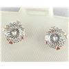 Image 1 : 10K White Gold Moissanite(2ct) Earrings (~Size 0) (~length 0 inches) (~weight 0.63g), Made in Canada