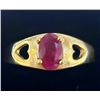 Image 1 : 10K Yellow Gold Ruby(0.5ct) Ring (~Size 4.75)(Ring is resizable for $40) (~weight 1.58g), Made in Ca