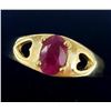 Image 2 : 10K Yellow Gold Ruby(0.5ct) Ring (~Size 4.75)(Ring is resizable for $40) (~weight 1.58g), Made in Ca