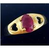 Image 3 : 10K Yellow Gold Ruby(0.5ct) Ring (~Size 4.75)(Ring is resizable for $40) (~weight 1.58g), Made in Ca