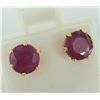 Image 1 : 10K Yellow Gold Ruby(3.1ct) Earrings (~weight 1.06g), Made in Canada, Appraised Retail $965