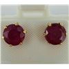 Image 2 : 10K Yellow Gold Ruby(3.1ct) Earrings (~weight 1.06g), Made in Canada, Appraised Retail $965