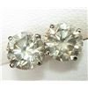 Image 1 : 14K White Gold Diamond (2.01Ct,Si,J-K) Earrings (~weight 1.08g), Made in Canada, Appraised Retail $2