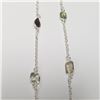 Image 3 : Silver Genuine Gemostones Hand Crated 18" 10Ct Necklace (~Size 0) (~length 0 inches) (~weight 7.56g)