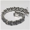Image 3 : Silver Sapphire 7.5"(30ct) Bracelet (~weight 24.07g), Appraised Retail $1450