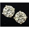 Image 2 : 14K White Gold Moissanite(1ct) Earrings (~weight 0.69g), Made in Canada, Appraised Retail $1000