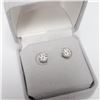 Image 3 : 14K White Gold Moissanite(1ct) Earrings (~weight 0.69g), Made in Canada, Appraised Retail $1000
