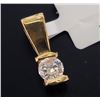 Image 1 : 14K Yellow Gold Diamond(0.25ct) Pendant (~Size 0) (~length 0 inches) (~weight 1.01g), Made in Canada
