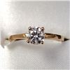 Image 1 : 10K Yellow Gold Moissanite(0.44ct) Ring (~Size 6) (~weight 1.8g), Made in Canada, Appraised Retail $