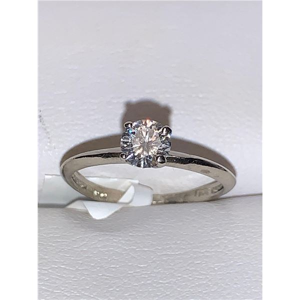 10K White Gold White Moissanite Test Like Diamond Looks Better(0.5ct) Ring (~Size 7)?(~weight 1.17g)