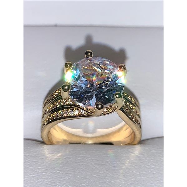 V. Wang Design Swirl Shank 1.50 Carat Brilliant cut Solitaire RIng