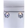 Image 1 : Set of Round Brilliant Cut 2.50 Carat TW Solitaire Stud Earrings