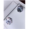 Image 2 : Set of Round Brilliant Cut 2.50 Carat TW Solitaire Stud Earrings