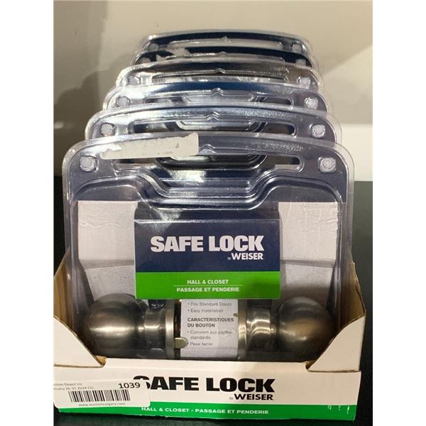 Weiser Safe Lock Hall & Closet Handle Lot of 6