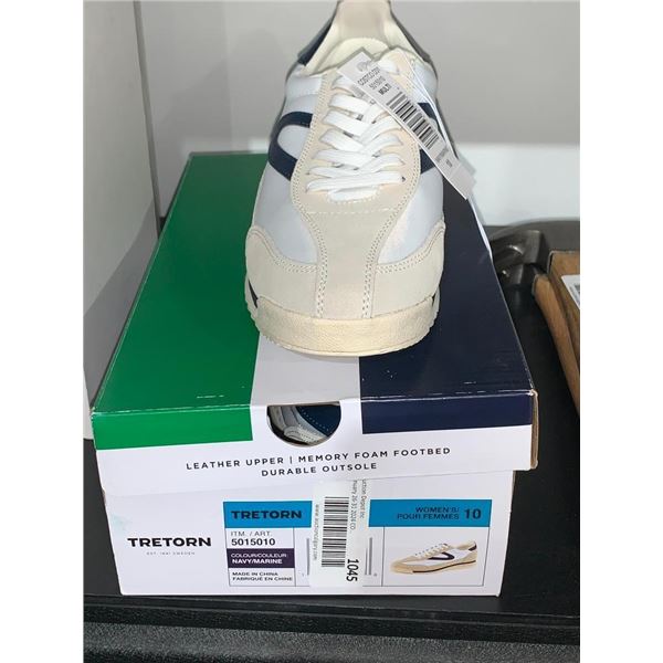 Tretorn Women's Navy/White Leather Upper Shoes Size 10