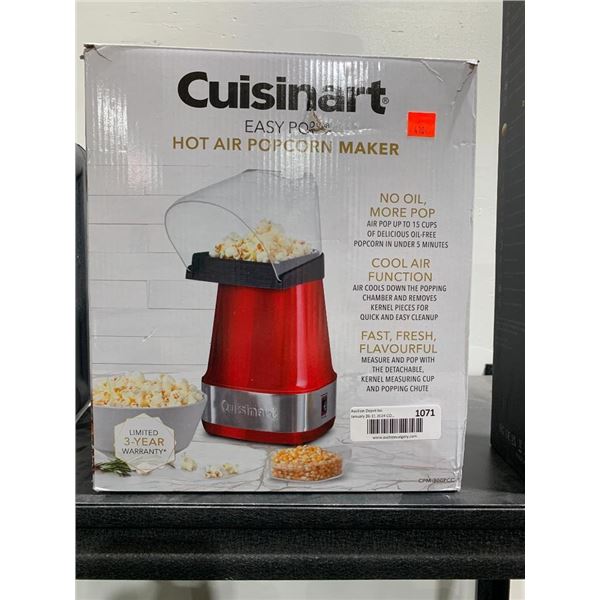 Cuisinart easy pop hot air popcorn maker