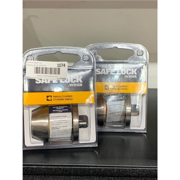 Weiser Safe Lock Single Cylinder Lock Lot of 2
