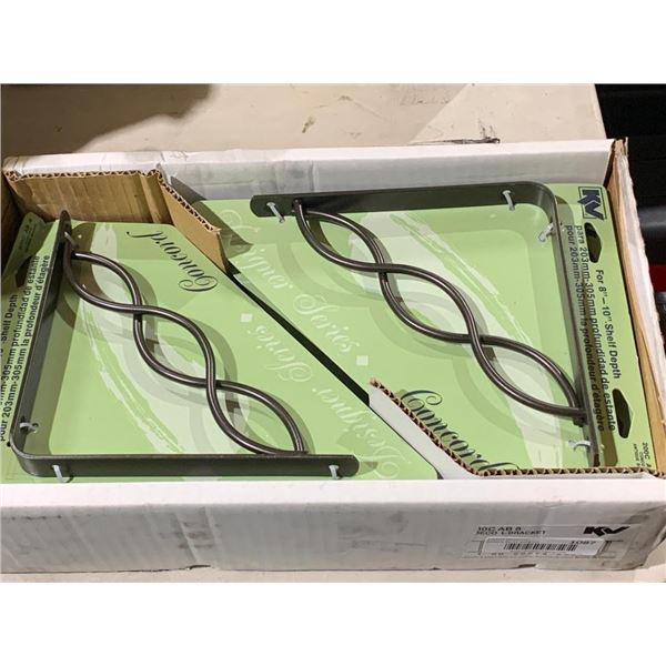 Knape & Vogt Antique Bronze L-Bracket Lot of 8